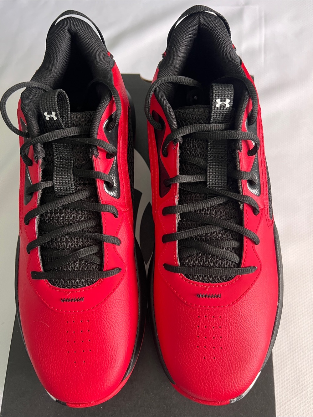 Under Armour Men’s Red and Black Athletic Trainers. UA lockdown 6
